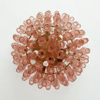 Rhombus Pink Glass Ceiling Lamp