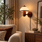 Mushroom Wood Wall Lamp