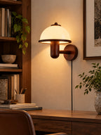 Mushroom Wood Wall Lamp