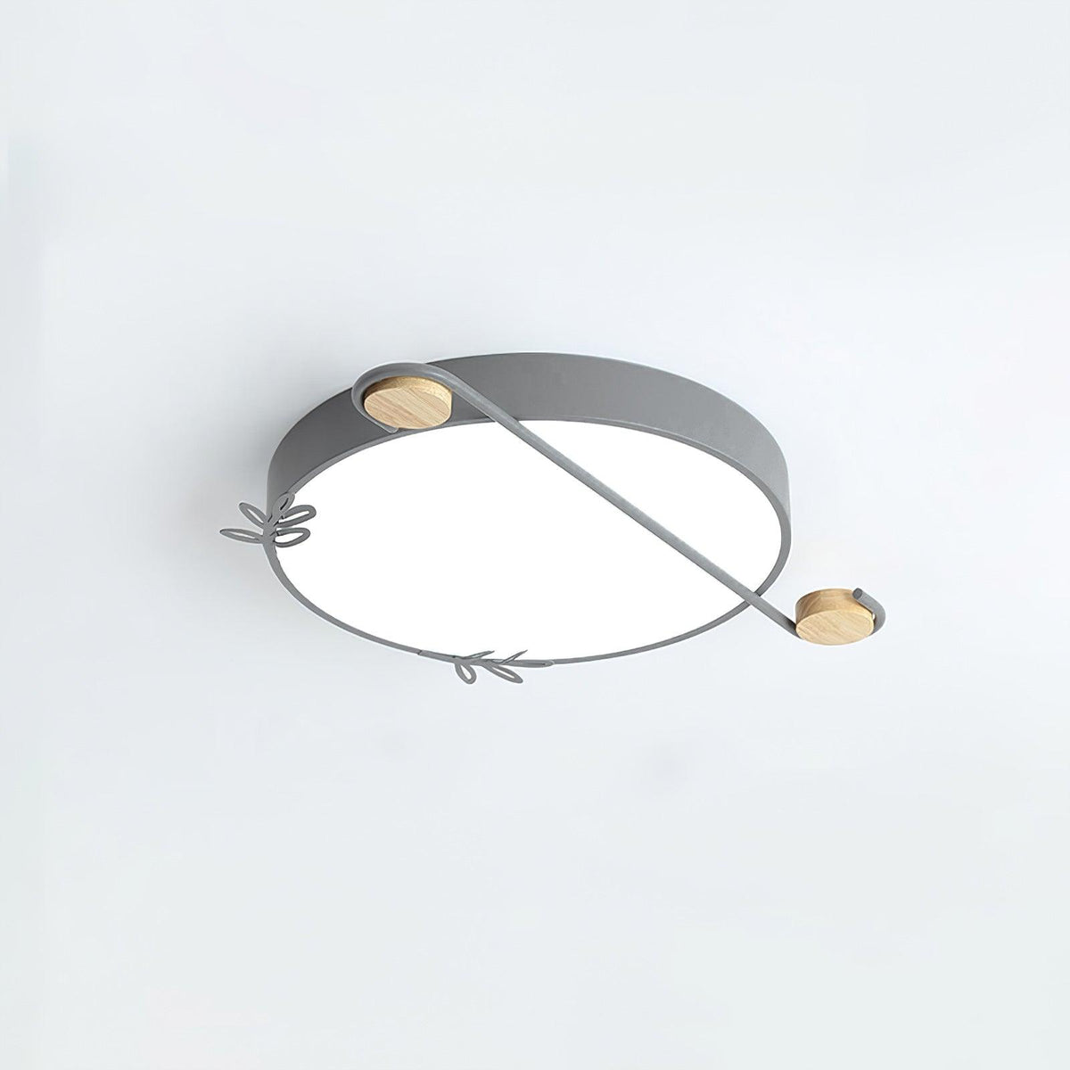 Musical Note Round Ceiling Lamp ∅ 15.7″ x H 2″ / Dia 40cm x H 5cm / Grey / Warm Light Ceiling lamp