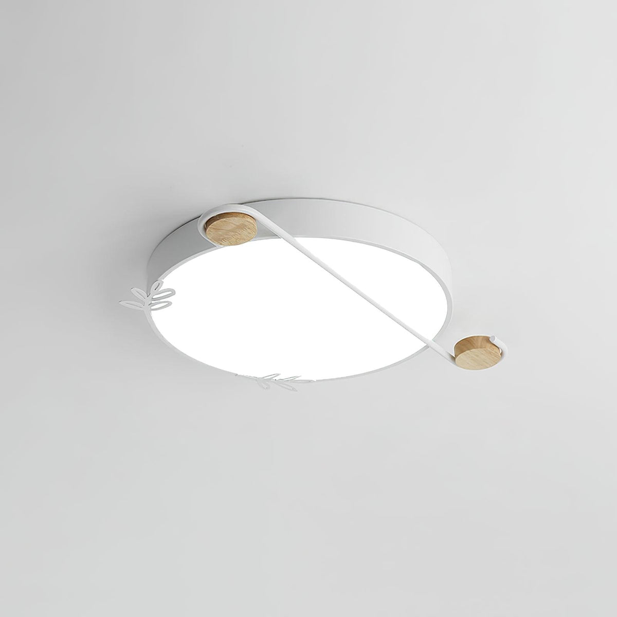 Musical Note Round Ceiling Lamp ∅ 15.7″ x H 2″ / Dia 40cm x H 5cm / White / Warm Light Ceiling lamp
