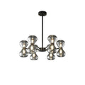 Nebula Chandelier 6 Heads ∅ 23.6″ x H 9.1″ / Dia 60cm x H 23cm / Black & Smoke Grey Chandelier
