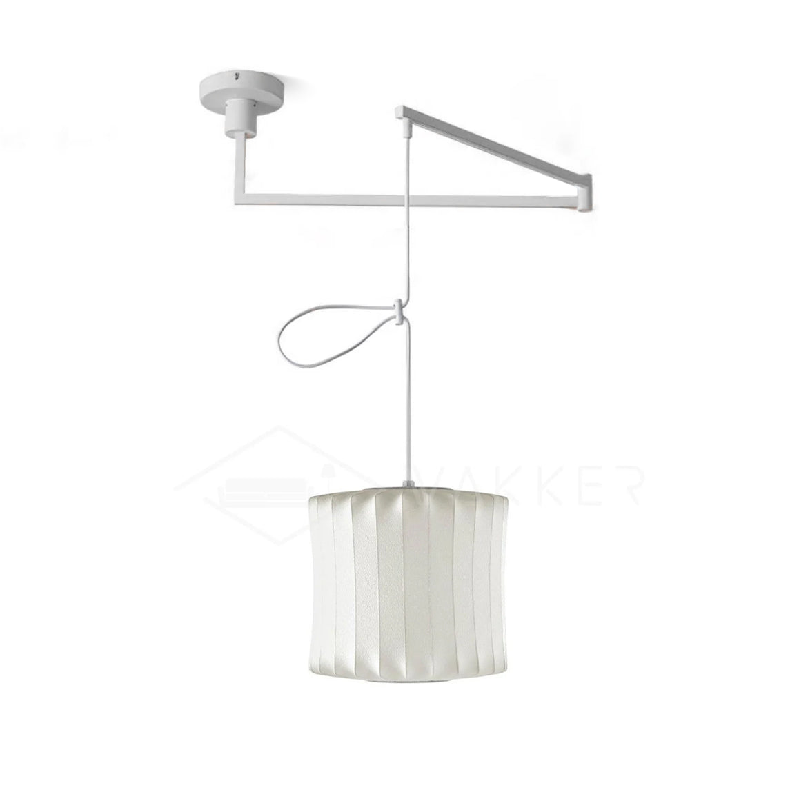 Nelson Swing Arm Pendant Lamp Model G ∅ 13.7″ x H 12.6″ / Dia 35cm x H 32cm / White 1001 Pendant light