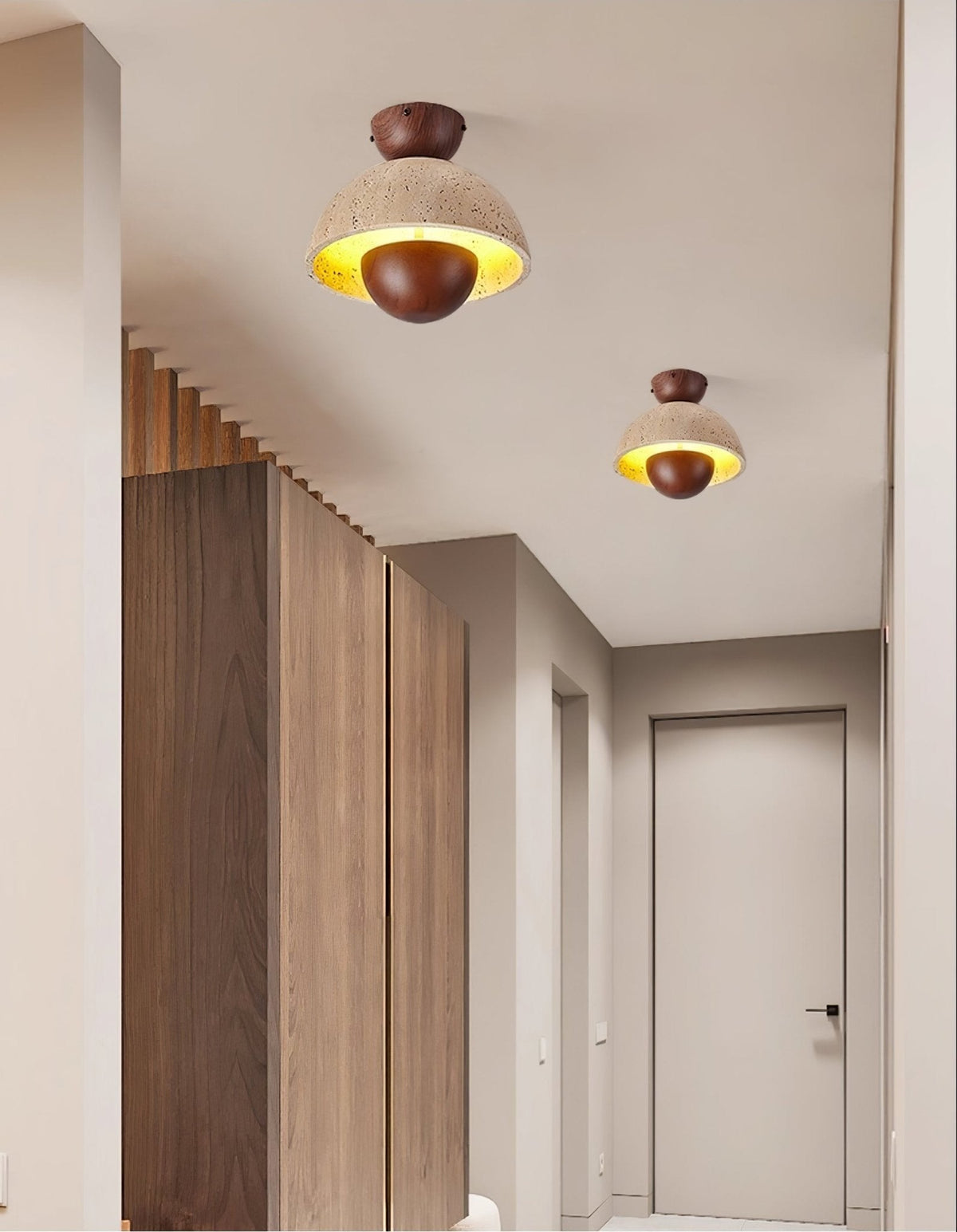 Nerio Travertine Ceiling Light