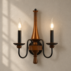 Newel Turned Wood Candle Sconce