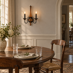 Newel Turned Wood Candle Sconce