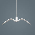 Seagull Resin Pendant Light Resin White Dia 38cm x H 13cm A / Warm Light Pendant light