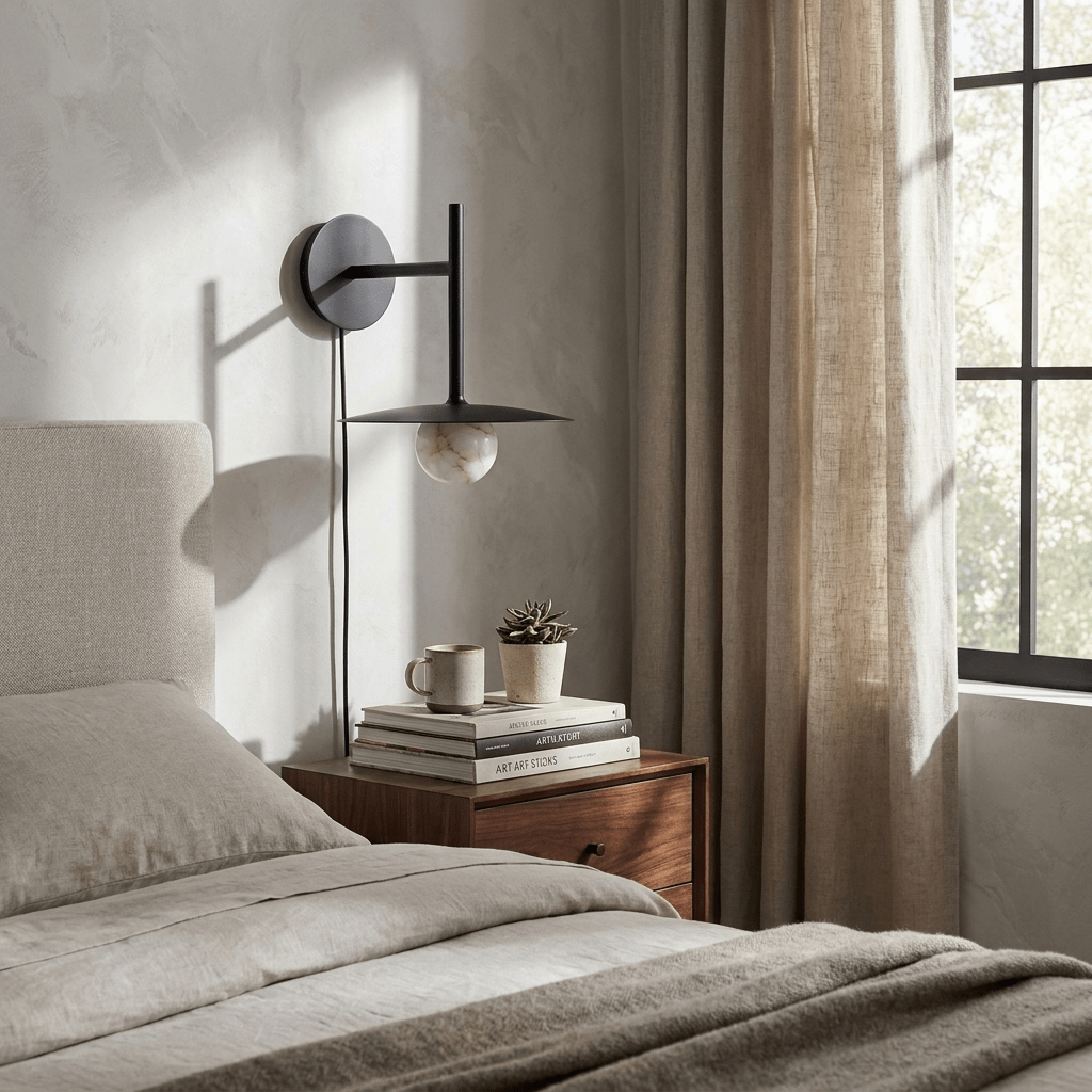 Nivara Alabaster Disc Wall Sconce