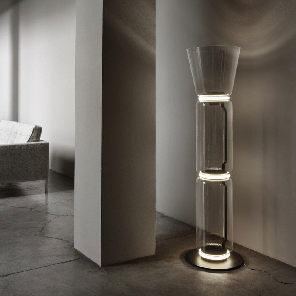 Bamboo Glass Floor Lamp Floor lamp