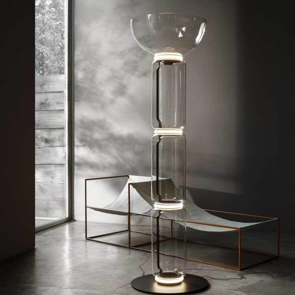 Bamboo Glass Floor Lamp Floor lamp