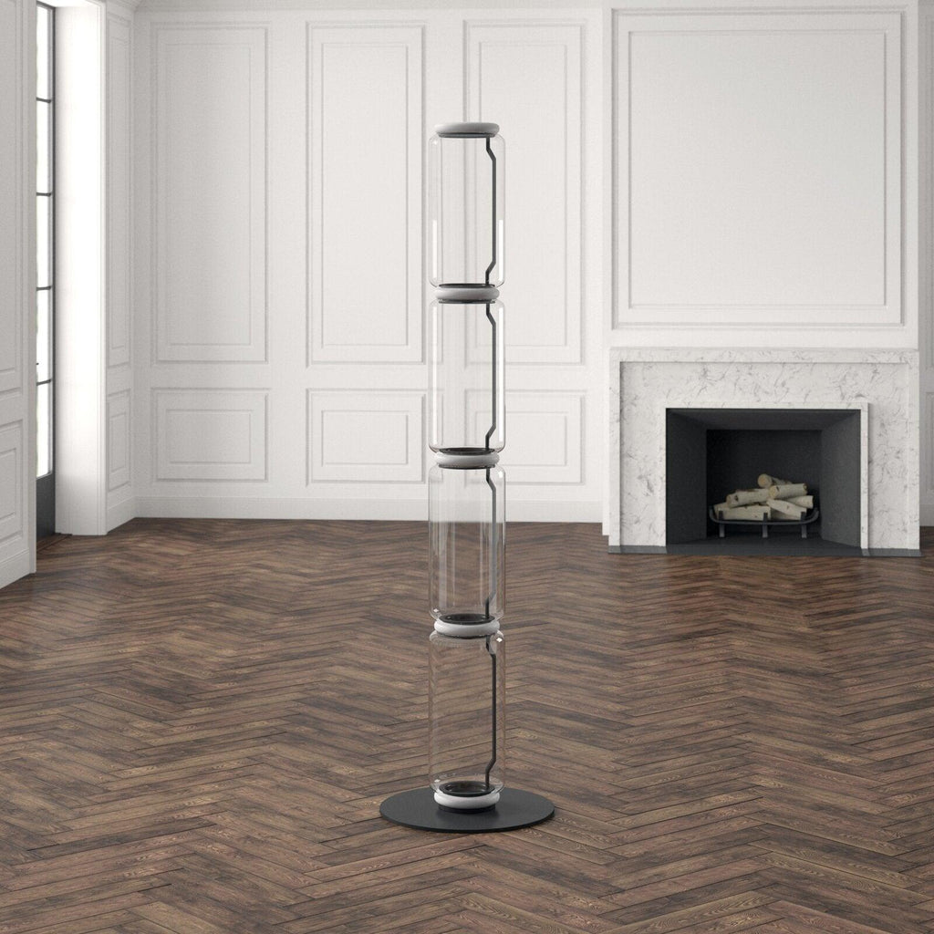 Bamboo Glass Floor Lamp Floor lamp