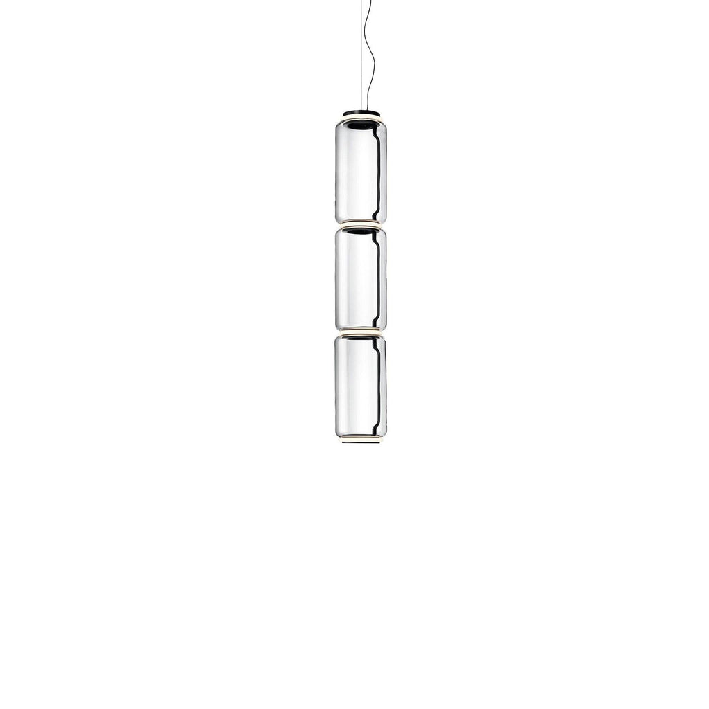 Cylindrical Glass Pendant Light ∅ 7.1″ x H 39.4″ / Dia 18cm x H 96cm / Warm Light Pendant light
