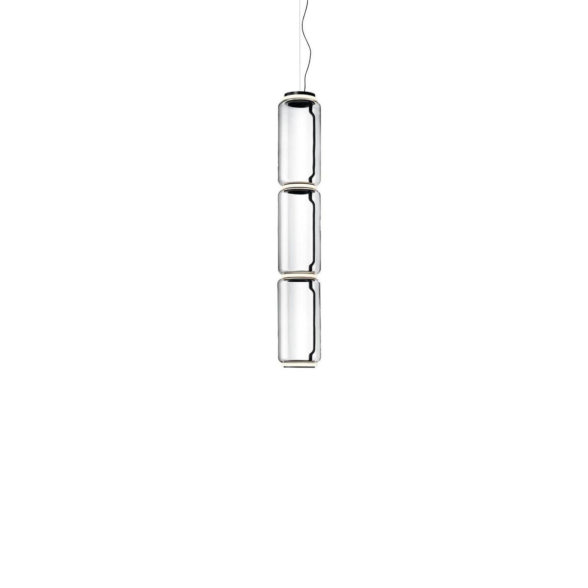 Cylindrical Glass Pendant Light ∅ 7.1″ x H 39.4″ / Dia 18cm x H 96cm / Warm Light Pendant light