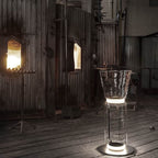 Bamboo Glass Floor Lamp Floor lamp