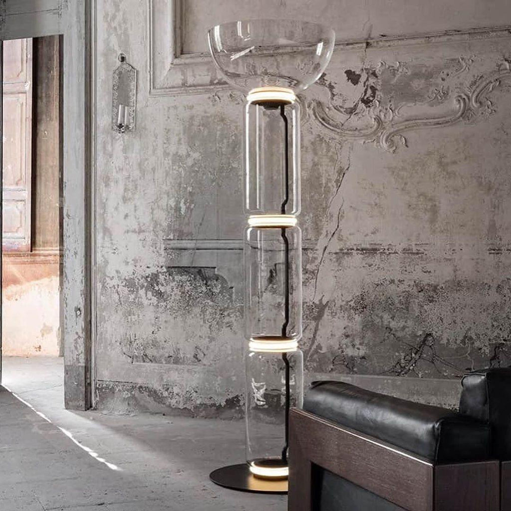 Bamboo Glass Floor Lamp Floor lamp