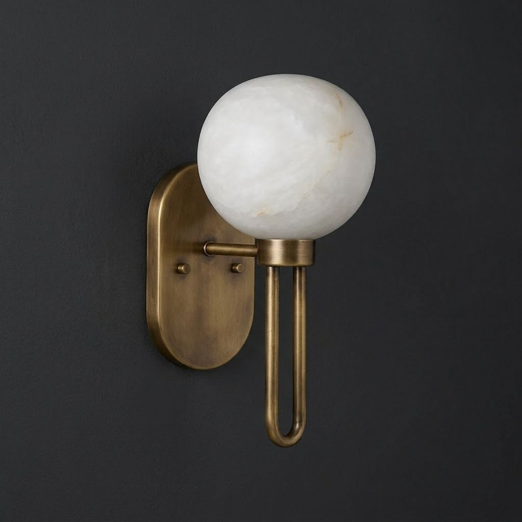 Noctelle Alabaster Globe Wall Sconce