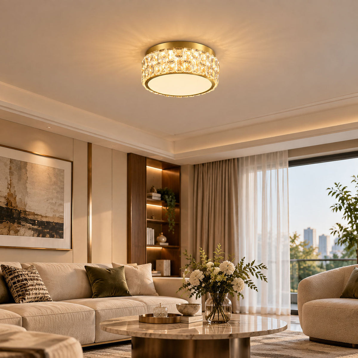 Noctis Crystal Ceiling Lamp