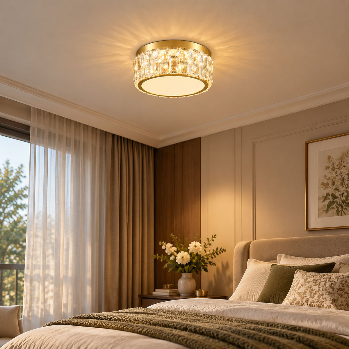 Noctis Crystal Ceiling Lamp