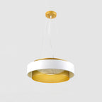Nolan Pendant Light ∅ 15″ x H 5.9″ / Dia 38cm x H 15cm / Gold + White / Warm light Pendant light