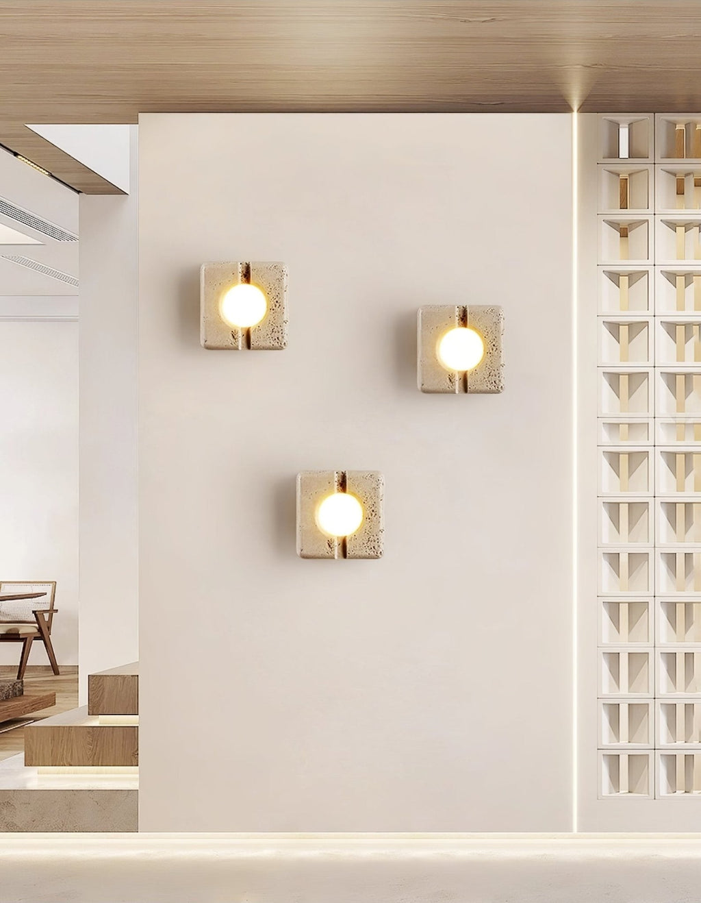 Nora Travertine Wall Light