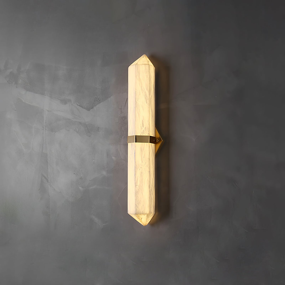 Alabaster Obelisk Wall Sconce