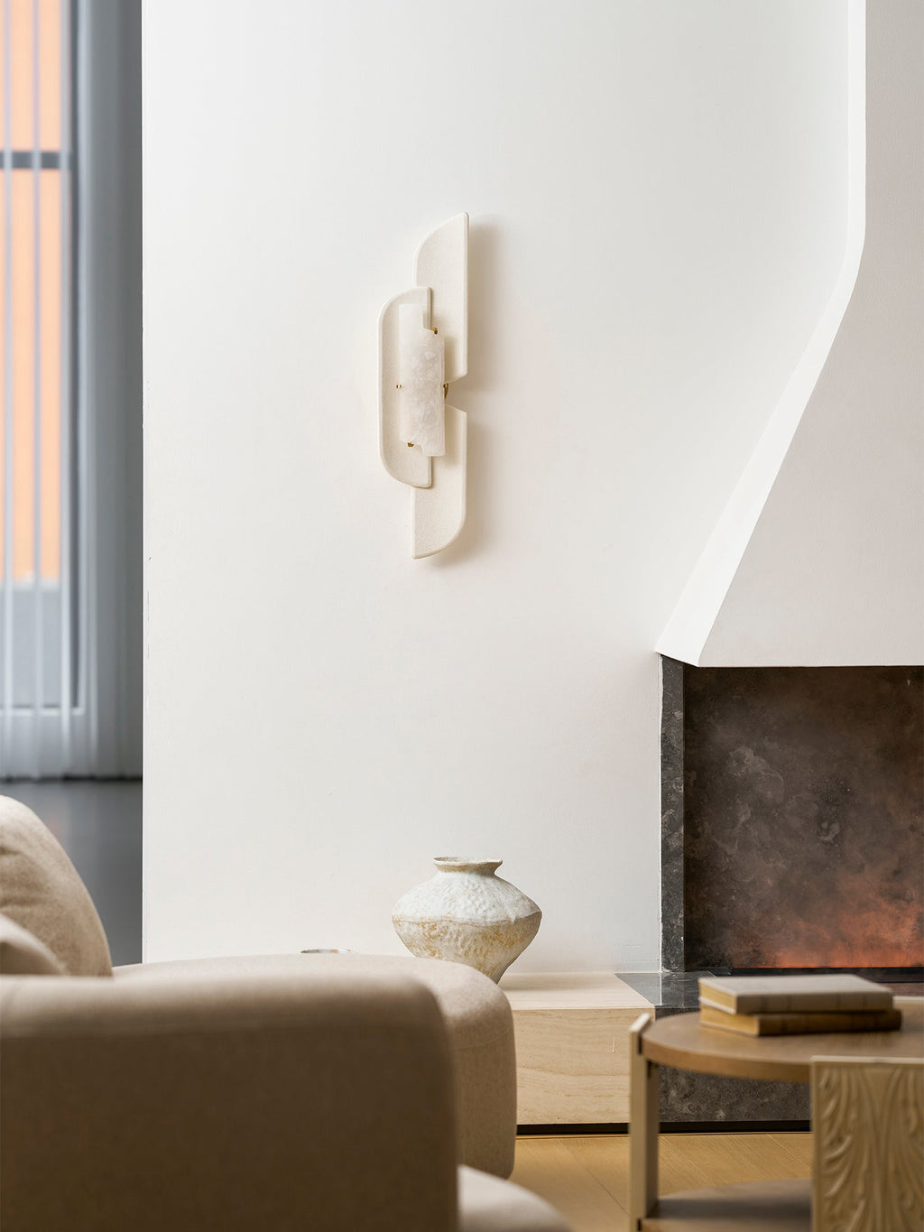 Sculpted Alabaster Wall Sconce