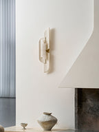 Sculpted Alabaster Wall Sconce