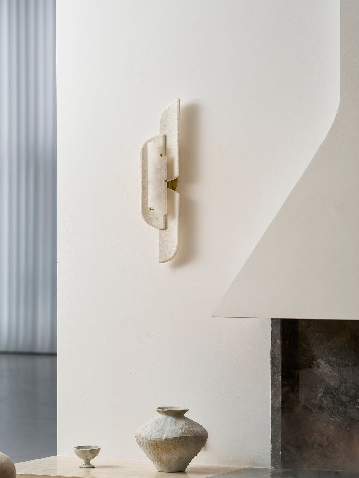 Sculpted Alabaster Wall Sconce