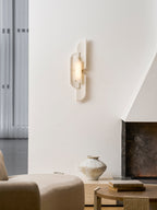 Sculpted Alabaster Wall Sconce