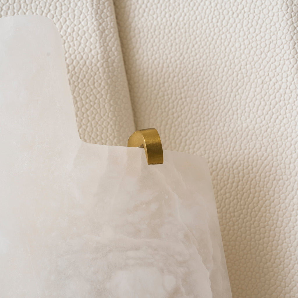 Sculpted Alabaster Wall Sconce