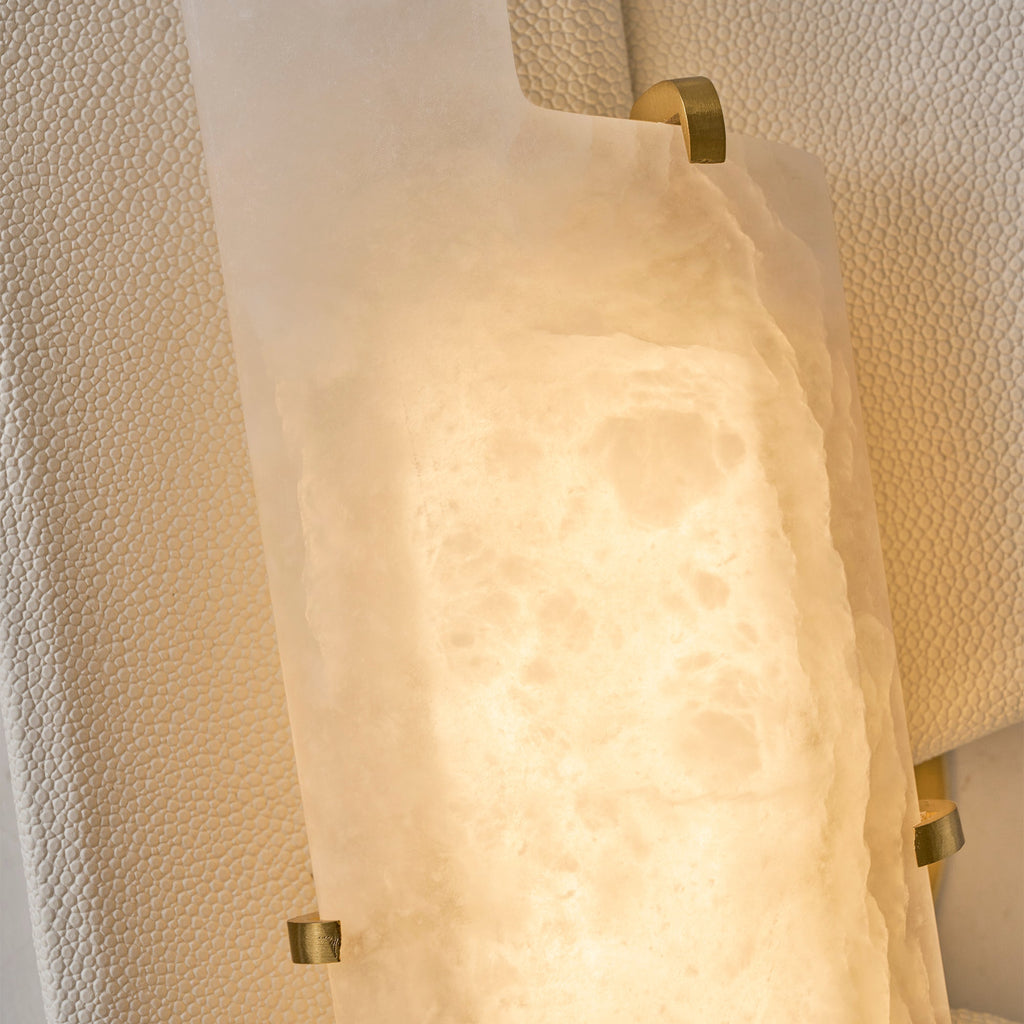 Sculpted Alabaster Wall Sconce