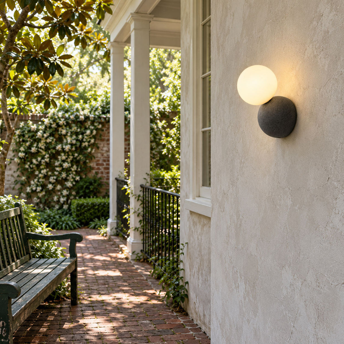 Ombrine Micro-Cement Outdoor Wall Sconce