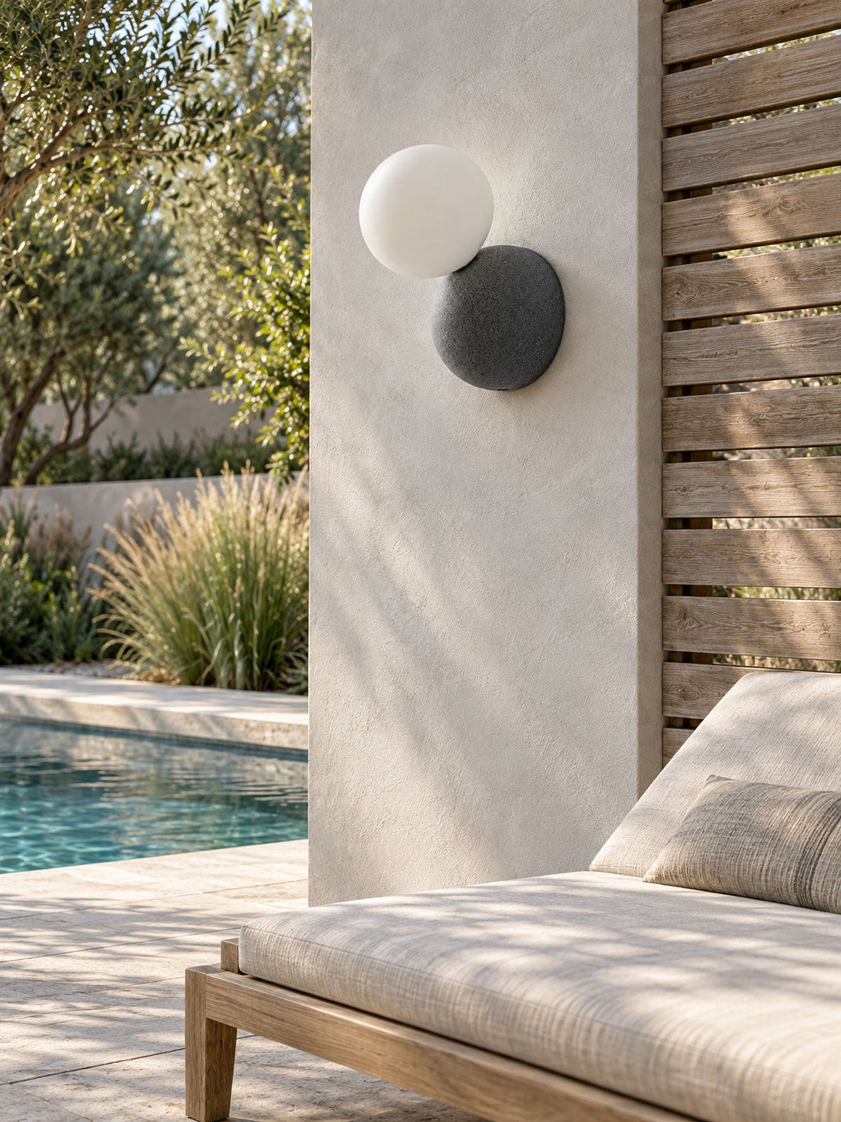 Ombrine Micro-Cement Outdoor Wall Sconce