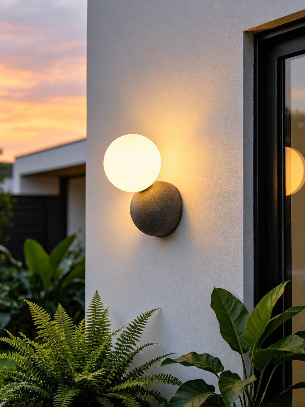 Ombrine Micro-Cement Outdoor Wall Sconce