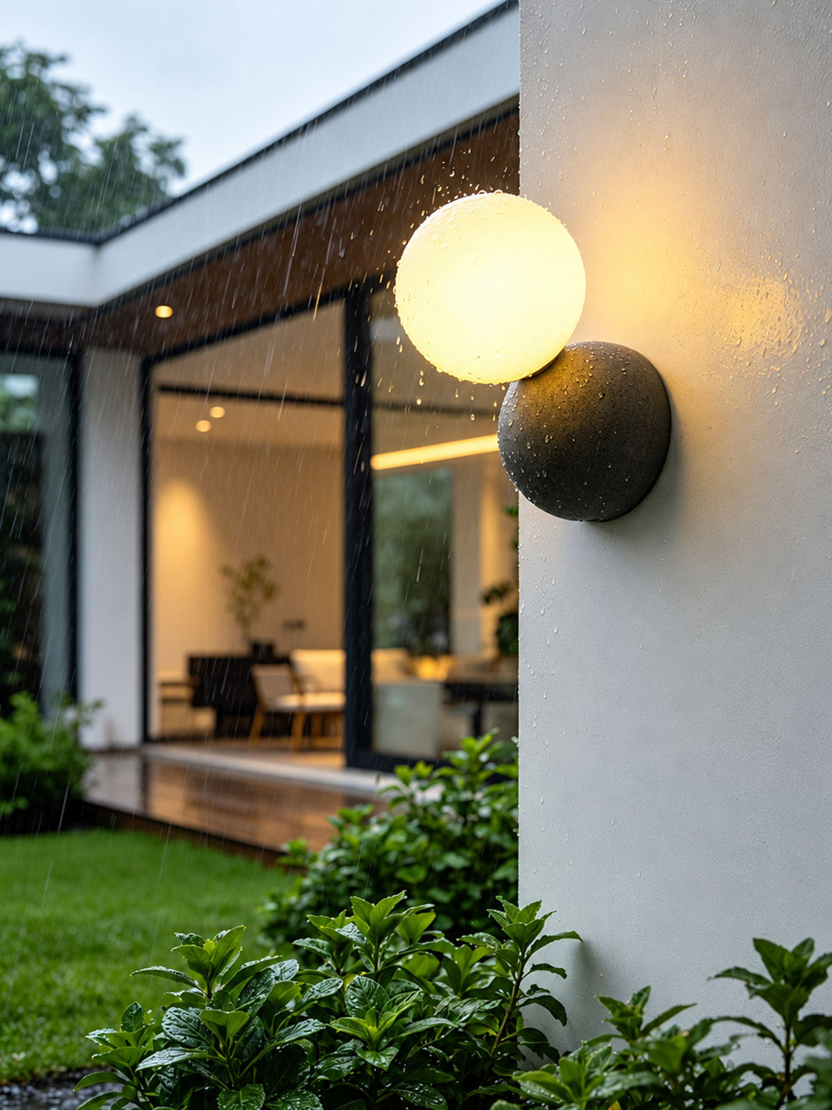 Ombrine Micro-Cement Outdoor Wall Sconce