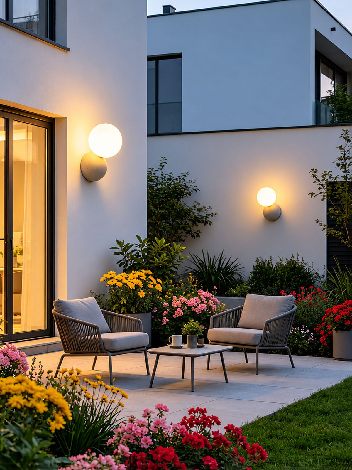 Ombrine Micro-Cement Outdoor Wall Sconce