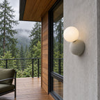 Ombrine Micro-Cement Outdoor Wall Sconce