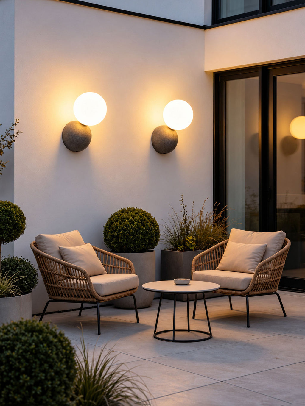 Ombrine Micro-Cement Outdoor Wall Sconce