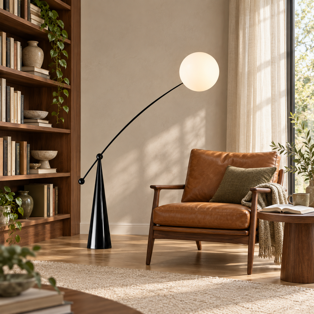 Opal Arc Floor Lamp