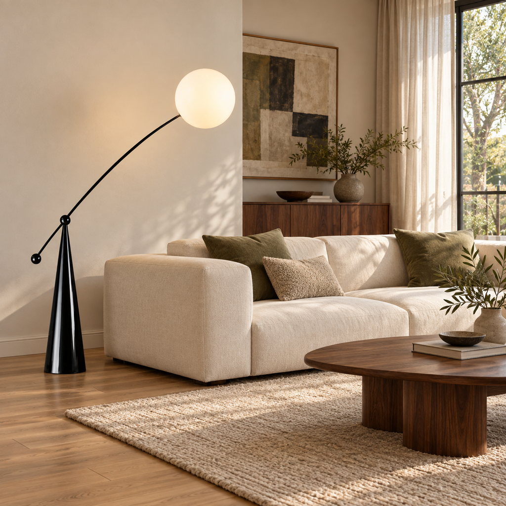 Opal Arc Floor Lamp