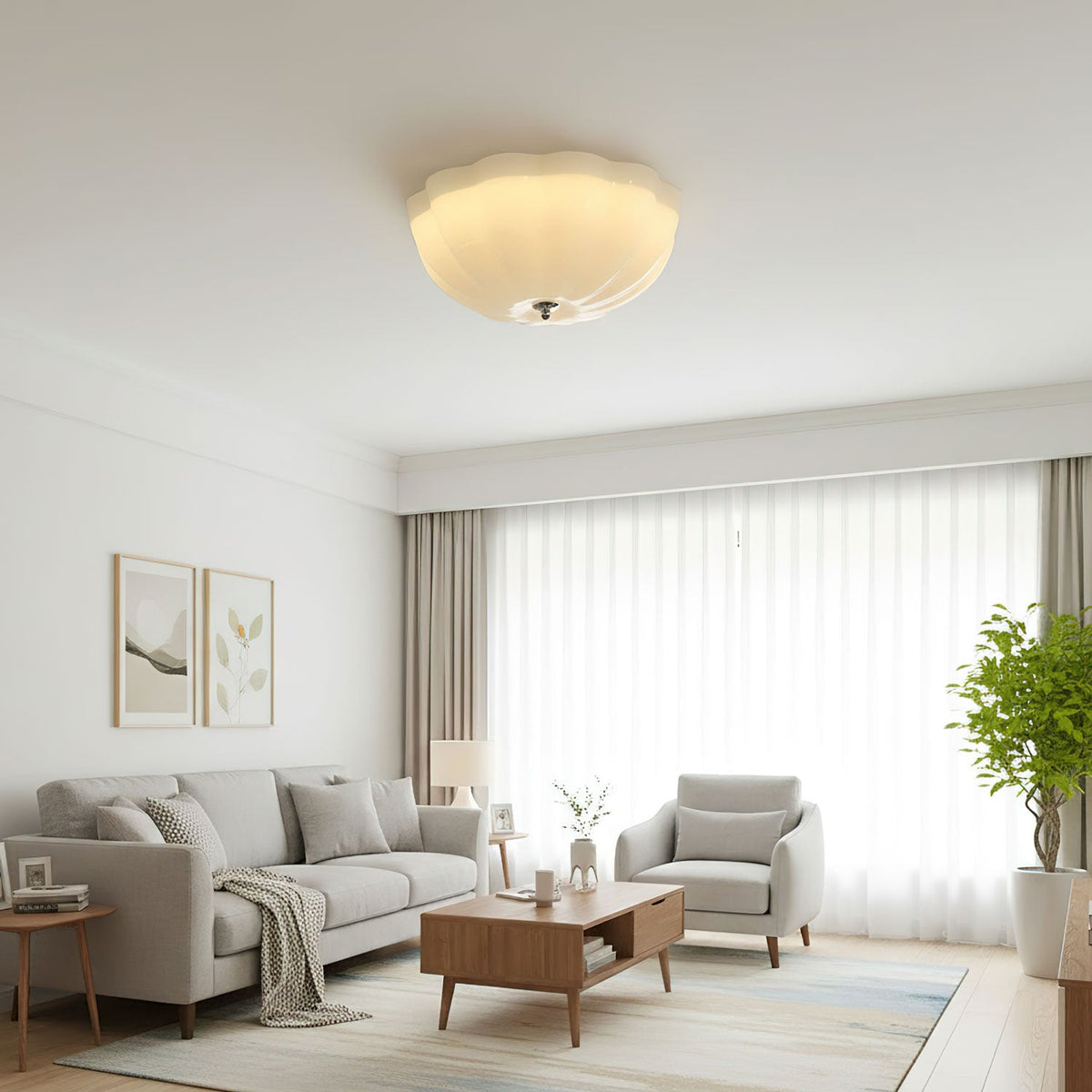 Opal Shell Ceiling Lamp