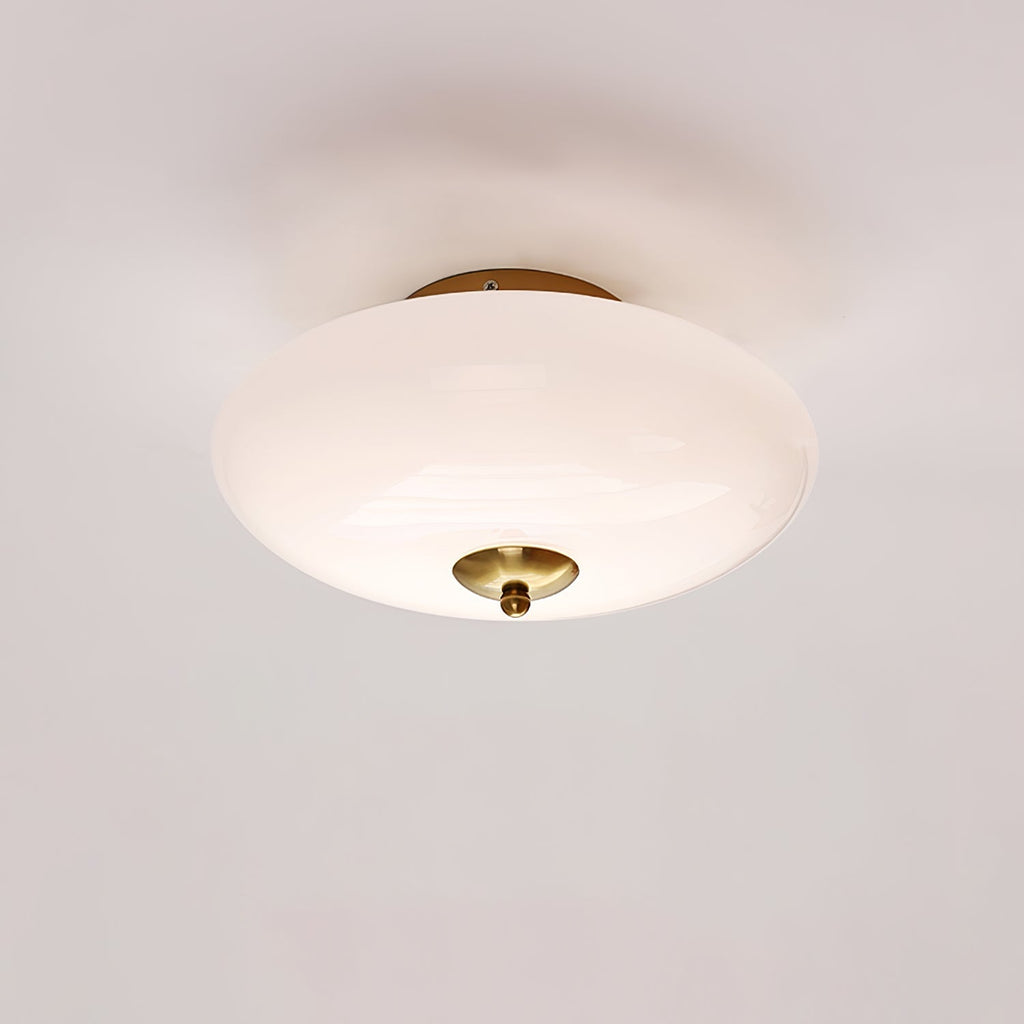 Opal Ceiling Lamp ? 11.8″ x H 6.3″ / Dia 30cm x H 16cm / Gold / Three-Color Changing Light Ceiling lamp