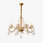 Opulent Pearl Crystal Chandelier