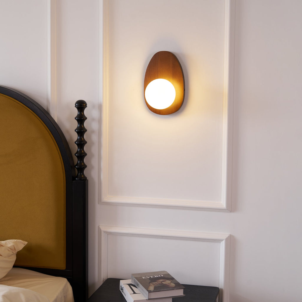 Orba Walnut Wall Lamp