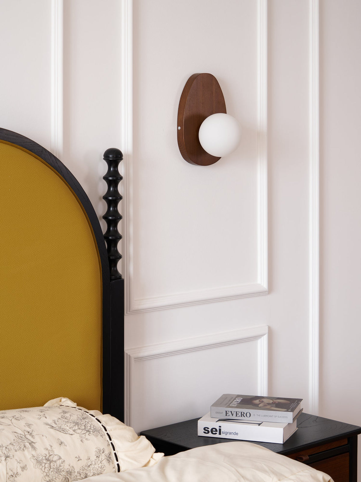 Orba Walnut Wall Lamp