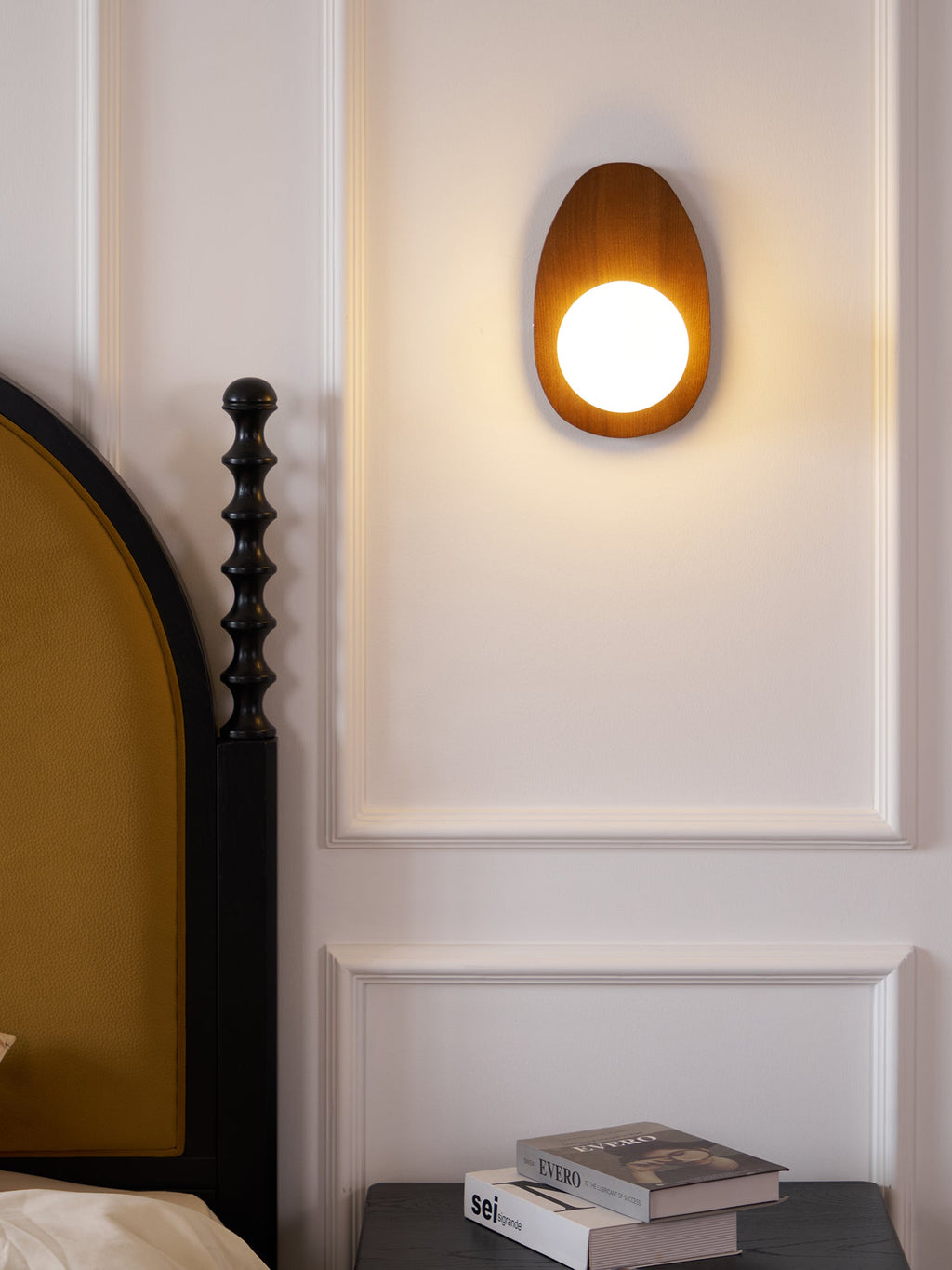 Orba Walnut Wall Lamp