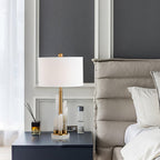 Orbit Metal Alabaster Table Lamp