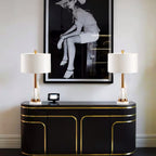 Orbit Metal Alabaster Table Lamp