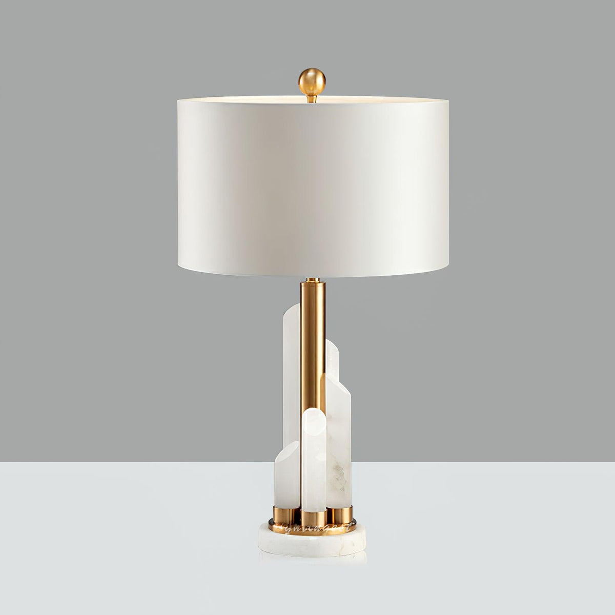 Orbit Metal Alabaster Table Lamp
