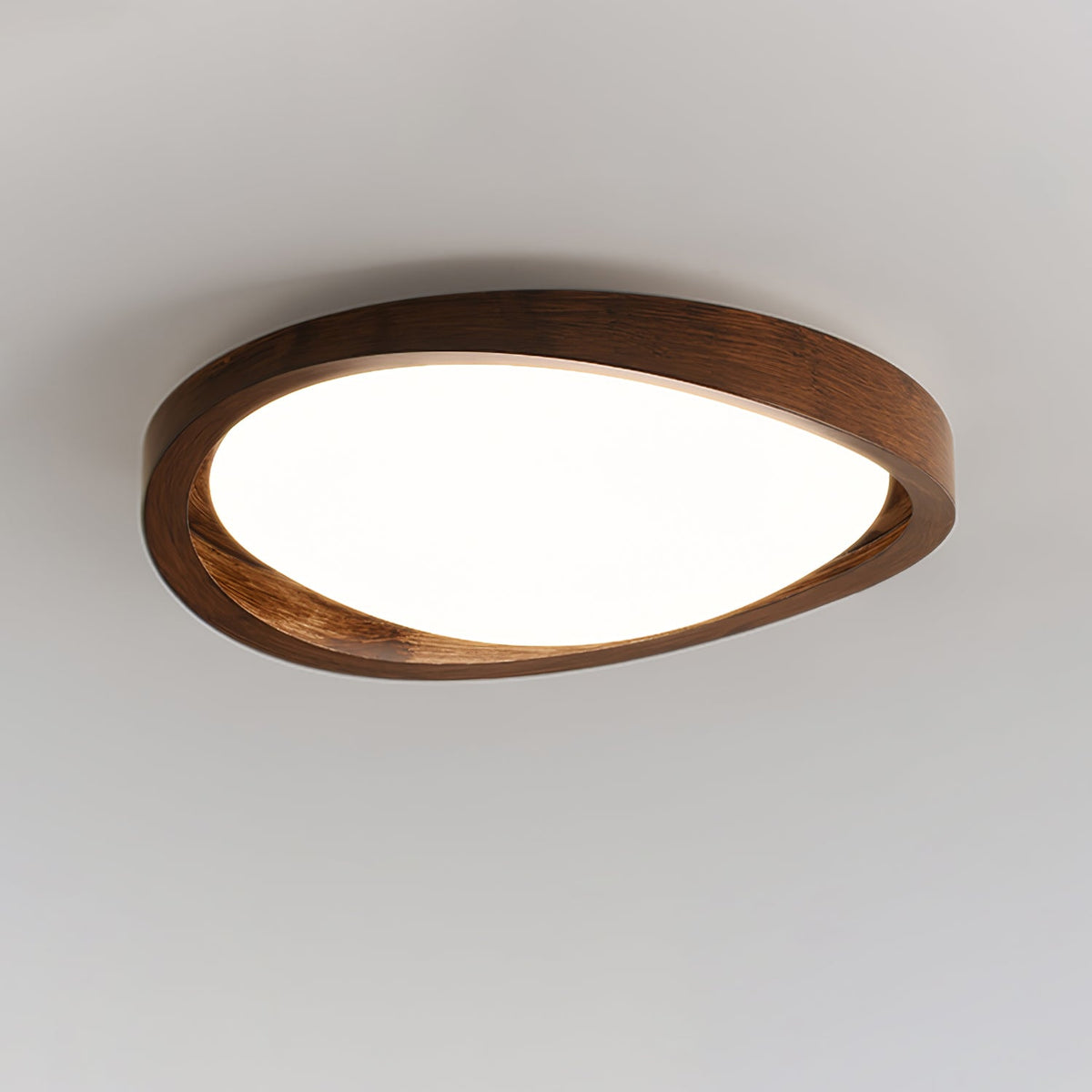 Walnut Curved Edge Ceiling Light